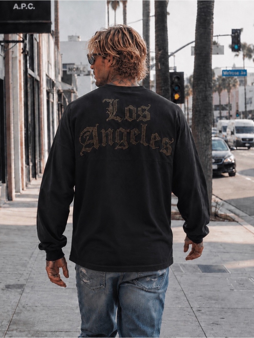 NWT Spirit Jersey Los Angeles Oversized Studded Jersey